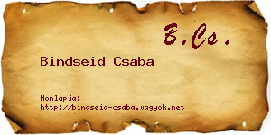 Bindseid Csaba névjegykártya
